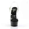 Pleaser - DELIGHT608 Sandale à bride à la cheville - Noir/Transparent Product image